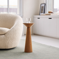 Nouvelle Arrivée - Meubles de Salon - Table d'Appoint Ronde en Bois Haut de Gamme - Table d'Angle - Table Basse pour Appartement - Salon