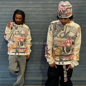 Chemises Streetwear Personnalisées en Coton Gaufré 100% pour Hommes – Qualité Supérieure, Coupe Courte et Ample, Motif Imprimé, Manches Longues - Product Image 2