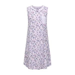 Abito da notte floreale da donna traspirante senza maniche assorbente sudore abito estivo con scollo a V abito lungo - Product Image 1