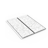 Carreau de plafond en PVC imperméable blanc brillant avec une ligne argentée pour panneau de salle de bain douche murale humide