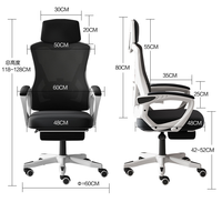 Chaises confortables rotation tissu pivotant gaz levage bureau d'ordinateur ergonomique maille chaise de bureau exécutif