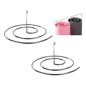 Kit di due stendibiancheria a spirale con ganci per lenzuola e asciugamani - Product Image 4
