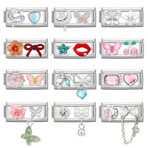 สร้อยข้อมือสแตนเลสชุบไฟฟ้าแบบโมดูลาร์ DIY อเนกประสงค์ น่ารัก สดใส สวยงาม สายยาว เชื่อมต่อได้ - Product Image 2