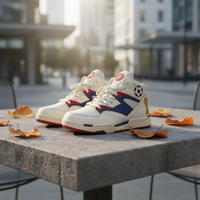 Chaussures de sport montantes rétro tendance personnalisées en gros avec design trophée de football doré – Chaussures de mode sportive