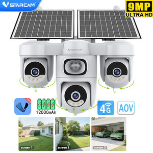 Caméra PTZ 4G à énergie solaire Vstarcam AG623SR 9MP Triple objectif 6 moteurs Batterie 12000mAh Application O Kam pour la sécurité des zones agricoles extérieures - Product Image 1