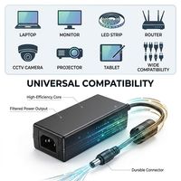 Adaptateur d'alimentation AC/DC 60W 12V 5A à faible ondulation, chargeur de bureau stable pour ordinateur portable, moniteur, CCTV - Vente en gros usine