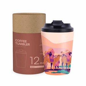 <span class=keywords><strong>Taza</strong></span> de Café Aislada de Doble Pared de 12 oz |   <span class=keywords><strong>Taza</strong></span> de Viaje de Acero Inoxidable para Bebidas Frías y Calientes, Uso en la Oficina y al Aire Libre - Product Image 1