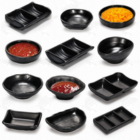 Vente en gros d'usine Vaisselle noire Assiettes Soucoupe Vaisselle Plats en mélamine avec bol Juego De Platos Para Casa