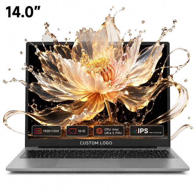 Factory Wholesale 14 Inch Intel Ultra 5 115U Laptop Windows 11 Empreinte Digitale 1.28kg Ordinateur Portable Business Laptop