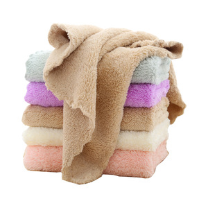 Toalla de algodón 100% cuadrada suave de 25cm X 25cm <span class=keywords><strong>para</strong></span> limpieza facial en el baño tejido de punto <span class=keywords><strong>para</strong></span> uso doméstico Color sólido <span class=keywords><strong>para</strong></span> niños - Product Image 1