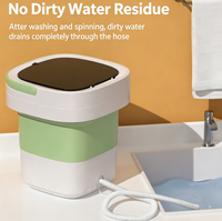 Mini-lave-linge portable pliable 12L, petite machine à laver compacte pour chaussettes, sous-vêtements et vêtements personnels