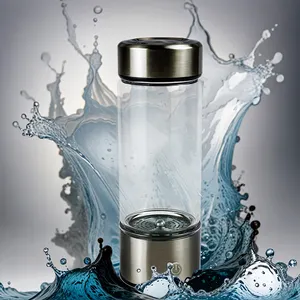 Toptan 420ml titanyum paslanmaz çelik kaliteli filtre taşınabilir antioksidan taşınabilir hidrojen zengin su şişesi jeneratör