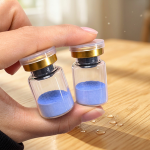 OEM 50mg GHK-Cu Poudre Lyophilisée en Flacon Tripeptide de Cuivre-1 Peptide de Cuivre Bleu Topique pour la Peau Expédition Express Chaîne du Froid - Product Image 4