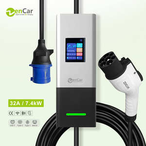 Chargeur de <span class=keywords><strong>voiture</strong></span> électrique portable C20 7kW 32A <span class=keywords><strong>pour</strong></span> BYD ZENCAR EVSE, chargeur domestique 32A 220V, WIFI 4G en option - Product Image 2
