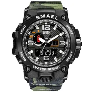 New Unisex 50M Waterproof Clock Alarm Reloj Hombre Dual Display Wristwatch Camouflage Mens Sports Watches Dropshipping