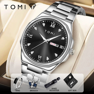 นาฬิกาข้อมือผู้ชาย OEM TOMI <span class=keywords><strong>309</strong></span> หรูหรา กันน้ำ พร้อมกล่อง แหวน ตัวล็อคสาย ชุดปรับสาย นาฬิกาแฟชั่นสปอร์ตสำหรับผู้ชาย - Product Image 5