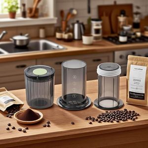 Cafetière portable pour le camping et les voyages, presse à café - Cafetière française tout-en-un, style pour-over et expresso, préparateur manuel - Product Image 3