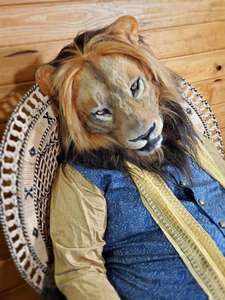 Déguisement de Fête Tête Complète d'Aigle, <span class=keywords><strong>Masque</strong></span> de Loup en Latex Naturel, Coiffure d'Animal <span class=keywords><strong>Lion</strong></span> - Product Image 6