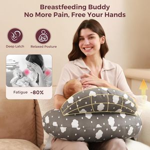 Almohada de Lactancia Ajustable, Ergonómica, con Funda Extraíble y Lavable para Mamá y Bebé - Product Image 2
