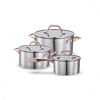 Batterie de cuisine 10 pièces en acier inoxydable, casseroles et poêles verticales avec couvercles en verre plats – Meilleures ventes