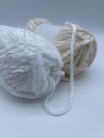 Fil chenille épais RTS 100g/80m pour crochet, fils en polyester colorés personnalisés pour écharpes, tissage de couvertures pour animaux, tricotage teint en direct