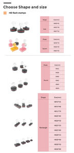 Timbri in Gomma Personalizzati per Ufficio con Manici in Cristallo Rotondi e Quadrati, Vendita Calda - Product Image 3