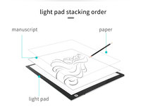 Tableau lumineux LED A3 pour dessin animé, vente directe usine, planche lumineuse en acrylique, tablette de dessin, planche d'écriture translucide pour croquis et conception