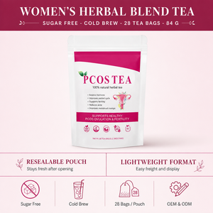 Thé PCOS pour femmes, 28 sachets, équilibre hormonal, fertilité, bien-être, 100% naturel, soin doux pour les règles - Product Image 5
