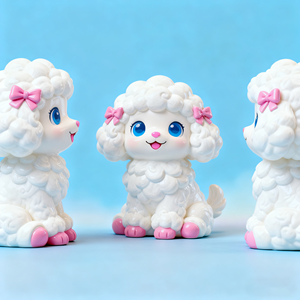 Ensemble de figurines de <span class=keywords><strong>caniche</strong></span> <span class=keywords><strong>miniature</strong></span>, statues de <span class=keywords><strong>caniche</strong></span> en résine faites à la main - Product Image 3