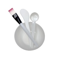 Bol en plastique souple pour masque en gel, avec bâtonnets applicateurs et spatule, pour outils de beauté