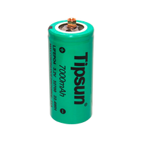 Cellule LiFePO4 32700 avec bornes à vis Tipsun 3.2V 7Ah pour pack de batterie de vélo électrique, sortie stable