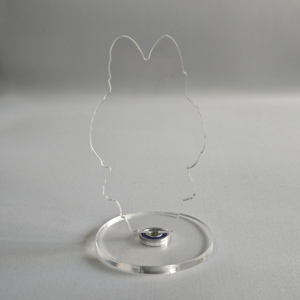 Support acrylique double face personnalisé, plaque rotative transparente, support acrylique transparent, personnage humanoïde, personnage de star, ornement de bureau, cadeau - Product Image 2