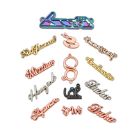 Étiquettes de logo pour lacets de chaussures, breloques, plaques vierges pour baskets, décoration, accessoires colorés en argent, mode, métal, étiquette de logo personnalisée