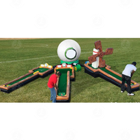 Simulateur de golf gonflable d'intérieur et d'extérieur avec 9 trous, mini jeu de golf portable pour enfants, adultes, famille, amusement