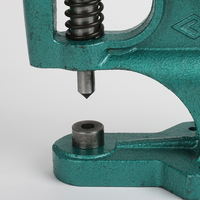 Petite machine à boutons manuelle, ensemble de boutons à œil d'air, machine à boutons en cuir adaptée aux boutons en cuir pour v