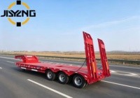 Remorque à plateau surbaissé pour camion, Remorques modulaires à plateau surbaissé, Remorque à plateau surbaissé à double essieu, Remorque à plateau surbaissé 30 tonnes, Remorque à plateau surbaissé robuste