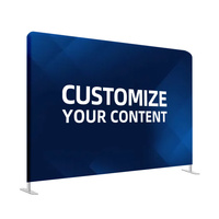 Stand d'affichage publicitaire pliable personnalisé de 8 pieds avec bannière pop-up en tissu, livraison gratuite