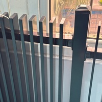 Meilleur Prix Clôture de Jardin Robuste en Fer Forgé 6 pieds, Palissade Décorative, Clôture en Acier à Barres Pressées avec Embouts en Pointe