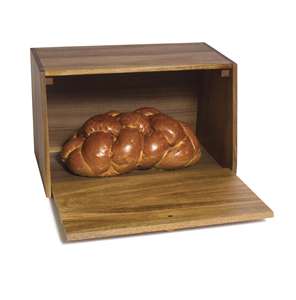 Boîte à pain en bois massif avec porte en acacia Boîte à pain en bois multicolore pour <span class=keywords><strong>comptoir</strong></span> <span class=keywords><strong>de</strong></span> cuisine - Product Image 2
