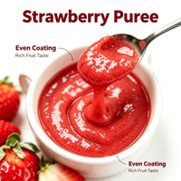 Lotlong Premium Natuurlijke Heldere Rode Aardbeienpuree op Maat Gemaakt voor Fruitthee & Smoothie Shops