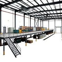 HONGXIN Étagère de mezzanine robuste sans boulons, réglable, en acier laminé à froid, avec revêtement en poudre, protection contre la corrosion, personnalisable