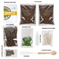 Kit de démarrage d'ornement de jardin de Style campagnard Kit d'outils de jardinage de plantation de terrarium suspendu en verre adapté aux enfants pour une utilisation au sol
