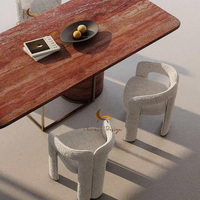 Ensemble de table à manger en marbre naturel, 4 places, nouveau design, table à manger en bois avec chaises, table à manger de luxe