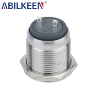 Offre Spéciale – Interrupteur à Bouton Poussoir Métallique Étanche IP65 19MM 1NO 5A 250V pour Distributeur Automatique, Dispositif Électrique à Fixation sur Panneau avec Verrouillage