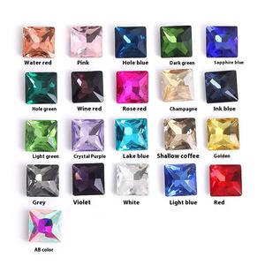 Vuông Kim Cương Hình Bất Bạc Mạ Kính Dưới Kẹp Tóc Giày Phụ Kiện Quần Áo Đáy Chỉ Thân Thiện Với Môi Thạch - Product Image 2