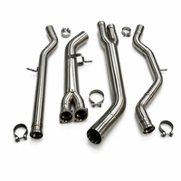 Système d'échappement intermédiaire à tuyau unique haute performance 89 mm en acier inoxydable 304 de 1,5 mm, ajustement universel, garantie 2 ans pour M3 M4 F80 F82 S55