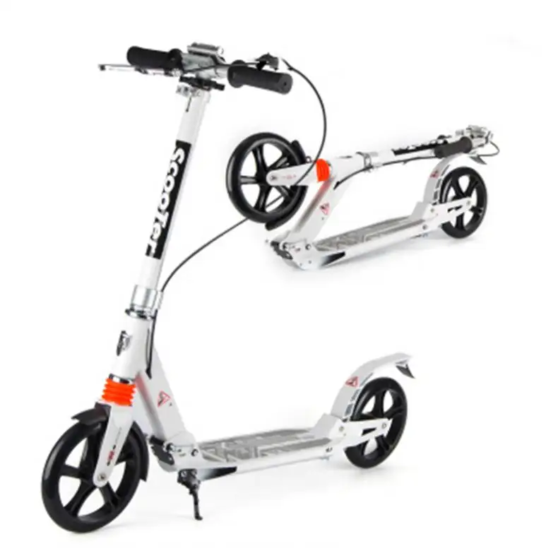 Bicicleta plegable de 2 ruedas para niños y adultos, alta calidad, pedal de paso seguro, color gris y negro