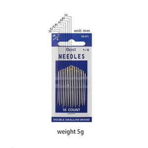 Blue Card Nickel-plated Carbon Steel Hand <strong>Sewing</strong> Needles Large Eye Eco-friendly <strong>Leather</strong> <strong>Sewing</strong> <strong>Kit</strong> - Product Image 2