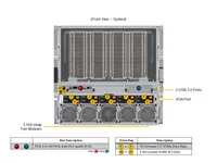 Serveurs IA Supermicro SYS-A22GA-NBRT 10U HGX B200 8-GPU, double processeur Intel Xeon 6900 Blackwell, LLMs, apprentissage profond, HPC, centre de données