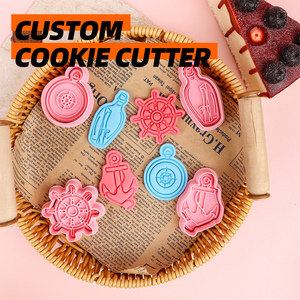 <span class=keywords><strong>Emporte</strong></span>-pièces en plastique Série <span class=keywords><strong>Marin</strong></span>, formes de dessins animés 3D, moule à biscuits imprimé pour simulation d'argile DIY - Product Image 2